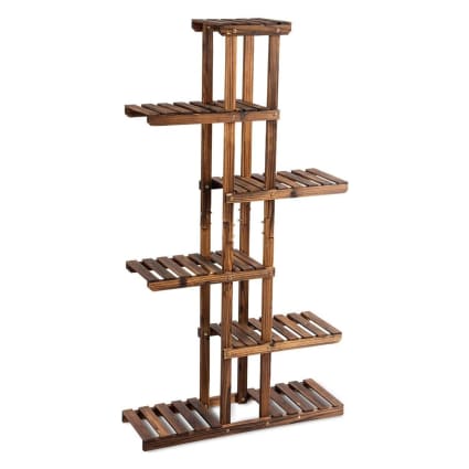 Blumenregal aus Massivholz 75x25x140cm, Braun