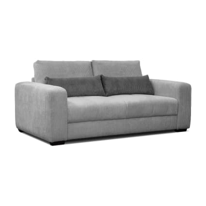 Canapé 3 Places Tissu Gris Clair – 180 Cm De Large, Neuf Sous Emballage
