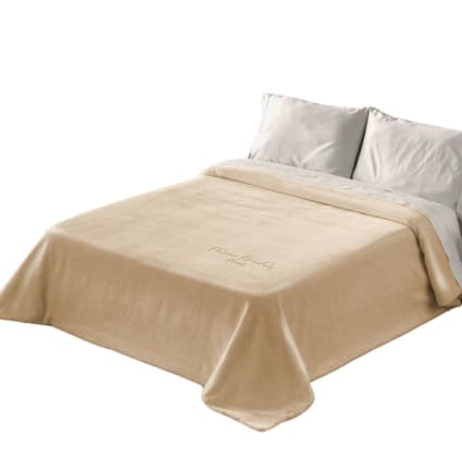 Manta sofá y cama premium 350gr color hueso 220x240cm Velvet