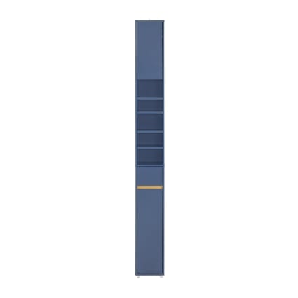 Mobiletto Porta Medicinali ChooChoo Da Parete, Blu Navy, 2 Ante Con Ripiani Regolabili, 61x53x21,8 Cm - 2