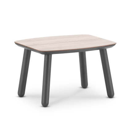 Gartenbeistelltisch 50x60, HPL-Holzimitation, anthrazit Matilda