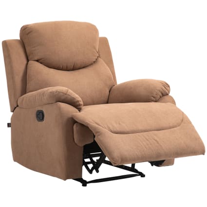 Poltrona relax reclinabile a 150° con poggiapiedi in tessuto