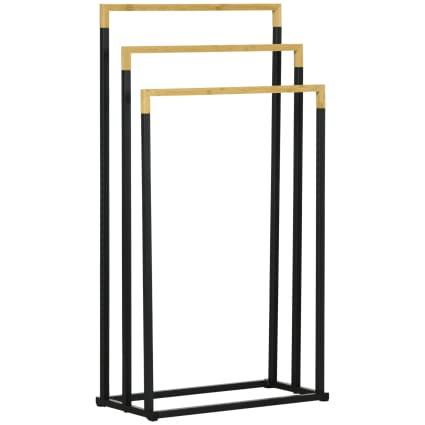 Portasciugamani da parete per bagno, triplo portasciugamani da 30 cm in