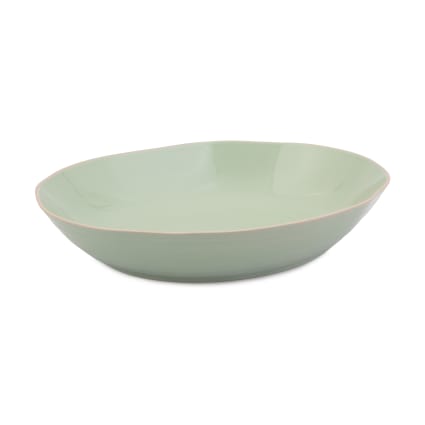 Große Servierschüssel, Steingut, Grün, 39 cm