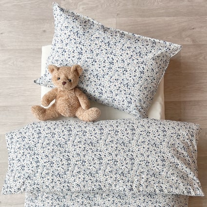 Parure de lit coton bio* housse de couette 100x140 cm taie