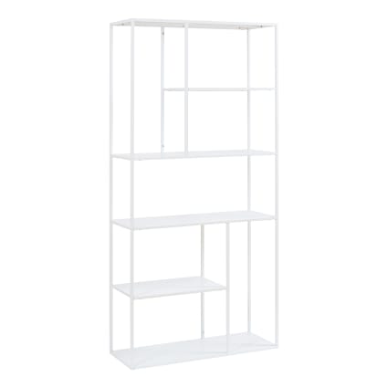 Standregal aus Metall 188 x 90 x 30 cm, in Weiß Vehmaa