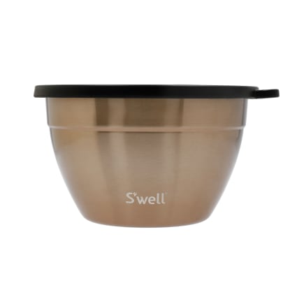 Salatschüssel mit Deckel aus Edelstahl Gold1.9L