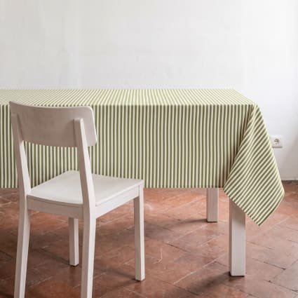 Wasserdichte Tischdecke aus Baumwolle, Grün 160x100 cm Arenza