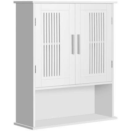 Armoire murale salle de bain double porte blanc Kleankin Maisons du Monde — free download