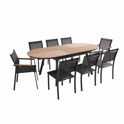 Set tavolo e sedie da pranzo (5 pezzi) - 4 sedie in velluto e 1 tavolo