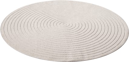 In-/Outdoor Teppich, Boho Style, Creme, 160 cm, Rund Santo plus