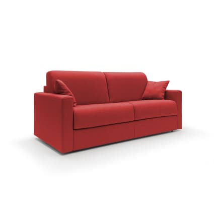 Divano letto matrimoniale tessuto impermeabile 186 cm rosso Chris