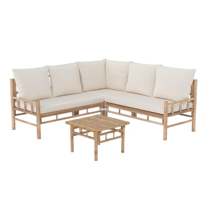 Gartenmbelset wei fr 5 Personen aus Bambus Vadella | Maisons du Monde