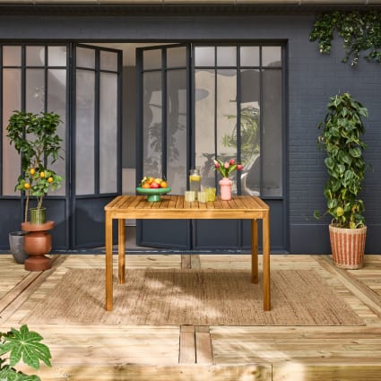 Carrés En Bois Naturel - 60 Cm - Décoration Table Et Bricolage - Ronds Coins