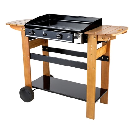 Plancha gaz 3 brûleurs "Jolly" - 7,5 Kw - Gris