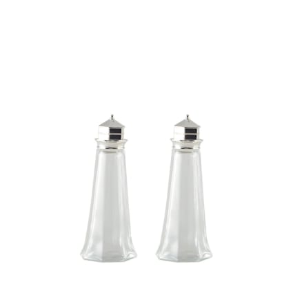 Saliera e pepiera in argento 4,6x4,6x11,5 cm