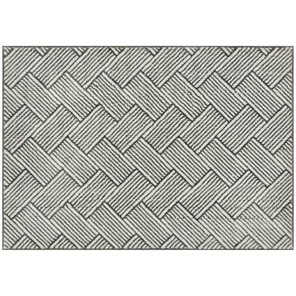 Tapis De Salon Gris - Dimensions 120 X 170 Cm, Polyester, Occasion, Style Moderne