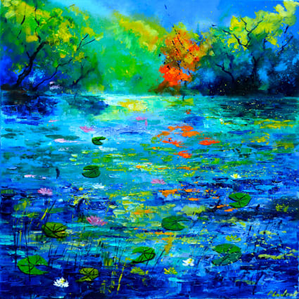 Tableau Sur Toile Fleurs Champ Coloré - Décoration Murale Moderne, Toile Grande Taille, UV Résistant