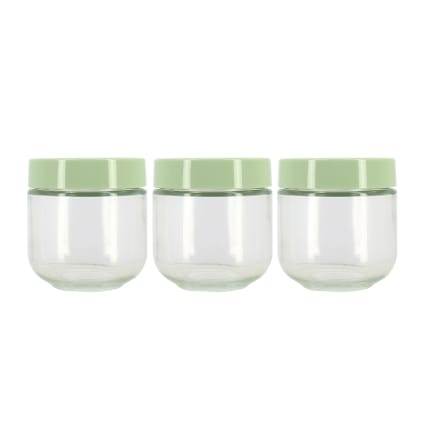 Set De 3 Récipients Hermétiques Quid Minimal En Verre - 1800 Ml, 800 Ml, 330 Ml | Pour Conservation, Micro-ondes Et Lave-vaisselle