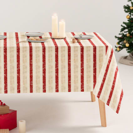 Nappe Rectangulaire Anti-tache Nappe Noel Rectangulaire, Deco Table Noel Rouge Anti Tache Nappe De Nappe Anti Tache