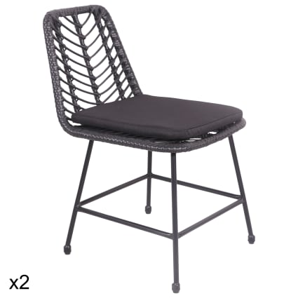 Sedia Da Pranzo Moderna In Tessuto Marrone Gambe Nere Irene
