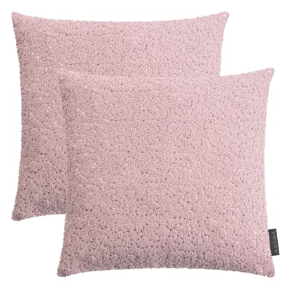 Housse De Coussin Décorative 40x40 Cm - Lettres De L'alphabet En Velours Rose, Pour Canapé Et Chambre