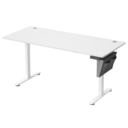 Ultimate Setup® Scrivania Gaming, Standing desk regolabile - Tavolo Regolabile in Altezza Nera, Tavolo da Gaming, Gaming Desk 160x80 cm Nero