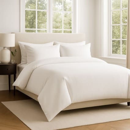 Bettwäsche Weiß 200x200 für Bett 160x200 mit Kissen 50x70 Parure de lit