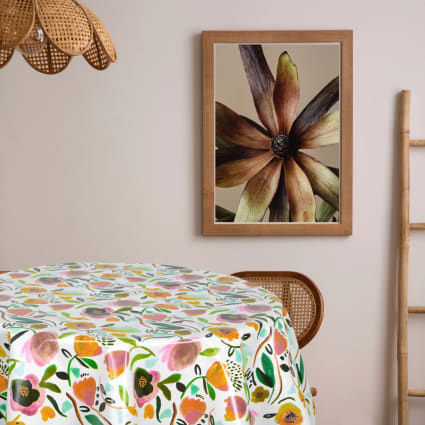 Nappe en Tole Crée Nappe 160 CM Largeur P1107-4 Motf Floral Carré