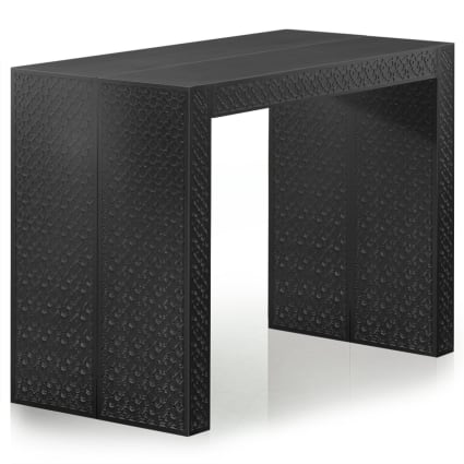Table console extensible 200cm moulures orientales morocco noir mat ...
