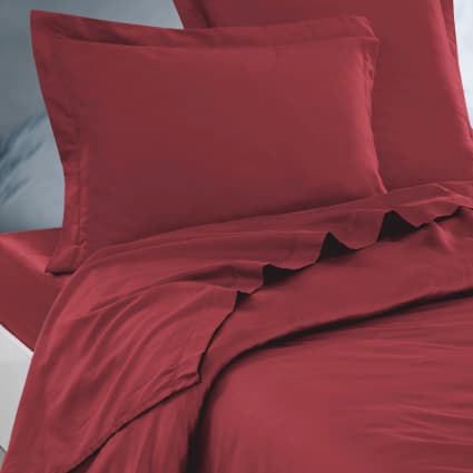Drap Plat Percale De Coton Sensei Maison 180x290 Cm - Doux, Pas De Repassage, Couleur Anthracite