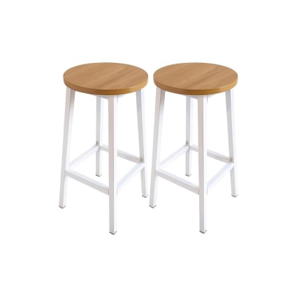 Set di 2 sgabelli da bar Tover crema/Finta pelle