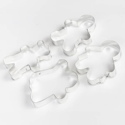 Ausstechformen für Plätzchen, Edelstahl, 17 x 2,2 x 12,5 cm, silber