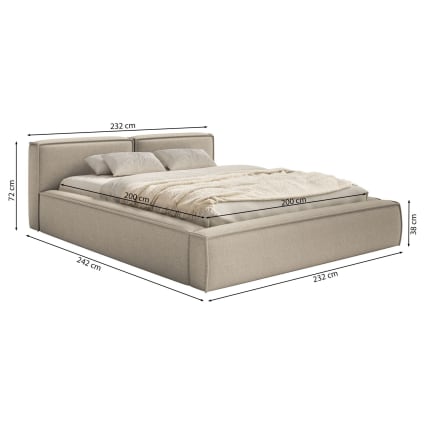 beige sitzhocker Dekohocker FineBuy mit Stauraum Baumwolle rund 40x45 cm Boho Duft:6er Set (Ohne Duft)
