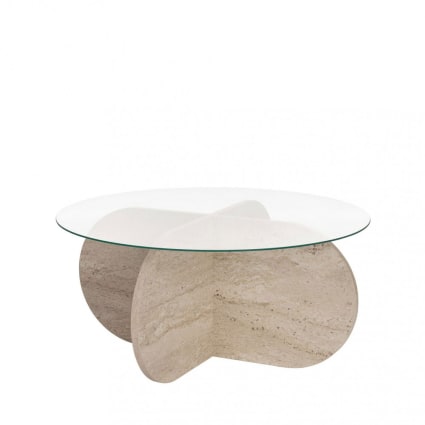 Table basse en verre trempé rectangulaire 110x50 cm