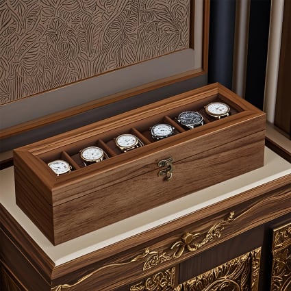 Scatola Porta Orologi con 6 Scomparti Scatola Porta Orologi con 6 Scomparti