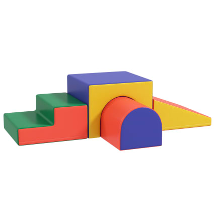 GOPLUS Parcours Motricité Bébé – 6 Blocs De Mousse EPE Modulables, Formes Et Couleurs, Dès 1 An