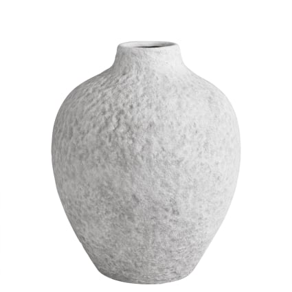 Vaso In Ceramica Moderno Bianco 19cm - Rivetto, Angolare, Per Fiori Secchi O Decorazione - 2