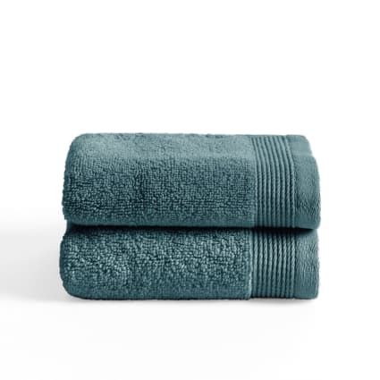 Set mit 2 Handtüchern 600g teal(30x50)-Zero Twist Harmony