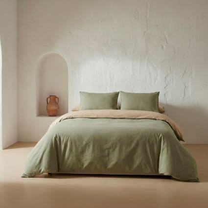 Wende-Bettwäsche-Set aus 100 % Baumwolle, 180x220 cm + 45x125 cm Pepa