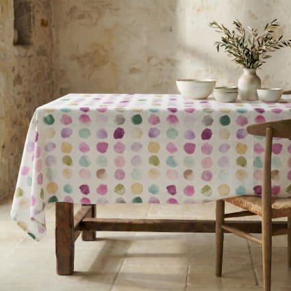 Fleckschutz-Tischdecke 100% Baumwolle Mehrfarbig 100x155 cm Gari