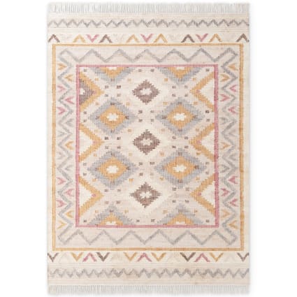 Tapis berbère vert à carreaux | 160x105cm | Tapis Bazar