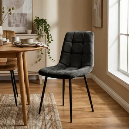CLP 4er Set Esszimmerstühle Antibes - dunkelgrau ab 149,9