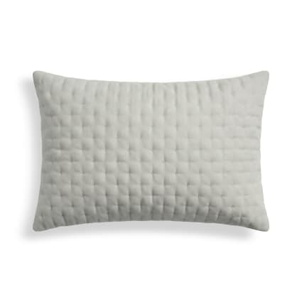 Stepp-Kissenbezug einfarbig Silbergrau 50x80 cm Pure