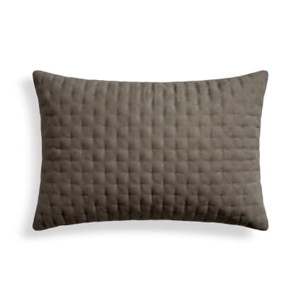 Stepp-Kissenbezug einfarbig Dunkelbraun 50x80 cm Pure