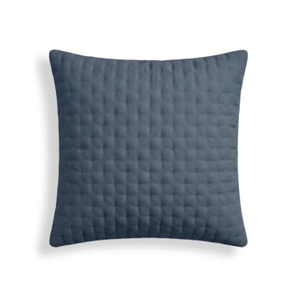 Stepp-Kissenbezug einfarbig Dunkelblau 65x65 cm Pure
