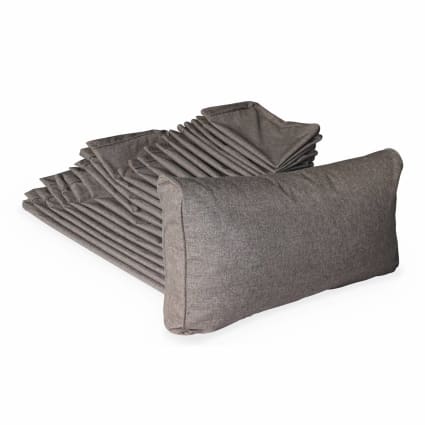 Mendler Lettino Da Esterno In Polyrattan HWC-A51 Premio – Grigio, Con Cuscino 10cm, Schienale Regolabile
