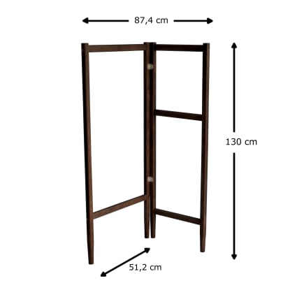 Holz-Kleiderständer klappbar 51,2×130×36,2 cm Nussbaum Model a