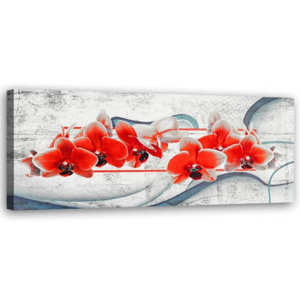 Tableau orchidée rouge 120 x 40 cm | Maisons du Monde