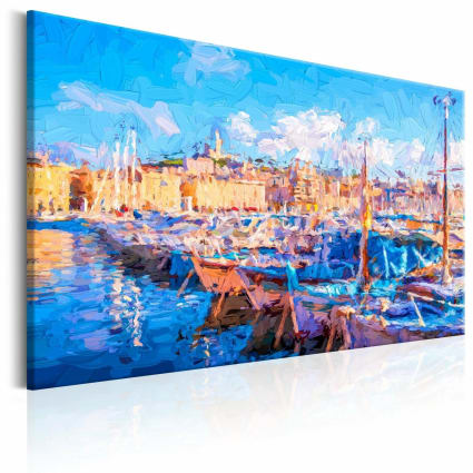 Tableau port bleu 120 x 80 cm | Maisons du Monde